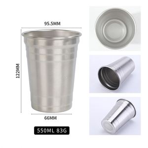 Gobelets en aluminium écologiques, recyclables, légers et réutilisables pour les fêtes, la bière et les boissons froides - Product Image 2
