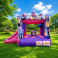 Château gonflable commercial K-POP Demon Hunters personnalisable pour fêtes d'enfants en extérieur avec souffleur – Location de château gonflable