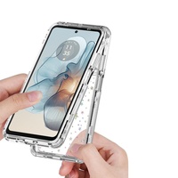 Étui en acrylique brillant pour Motorola G14 G54 G55 G84 G04S G24 Power Edge 40 Neo G85 G35 G05 E15, motif laser papier, 360 degrés