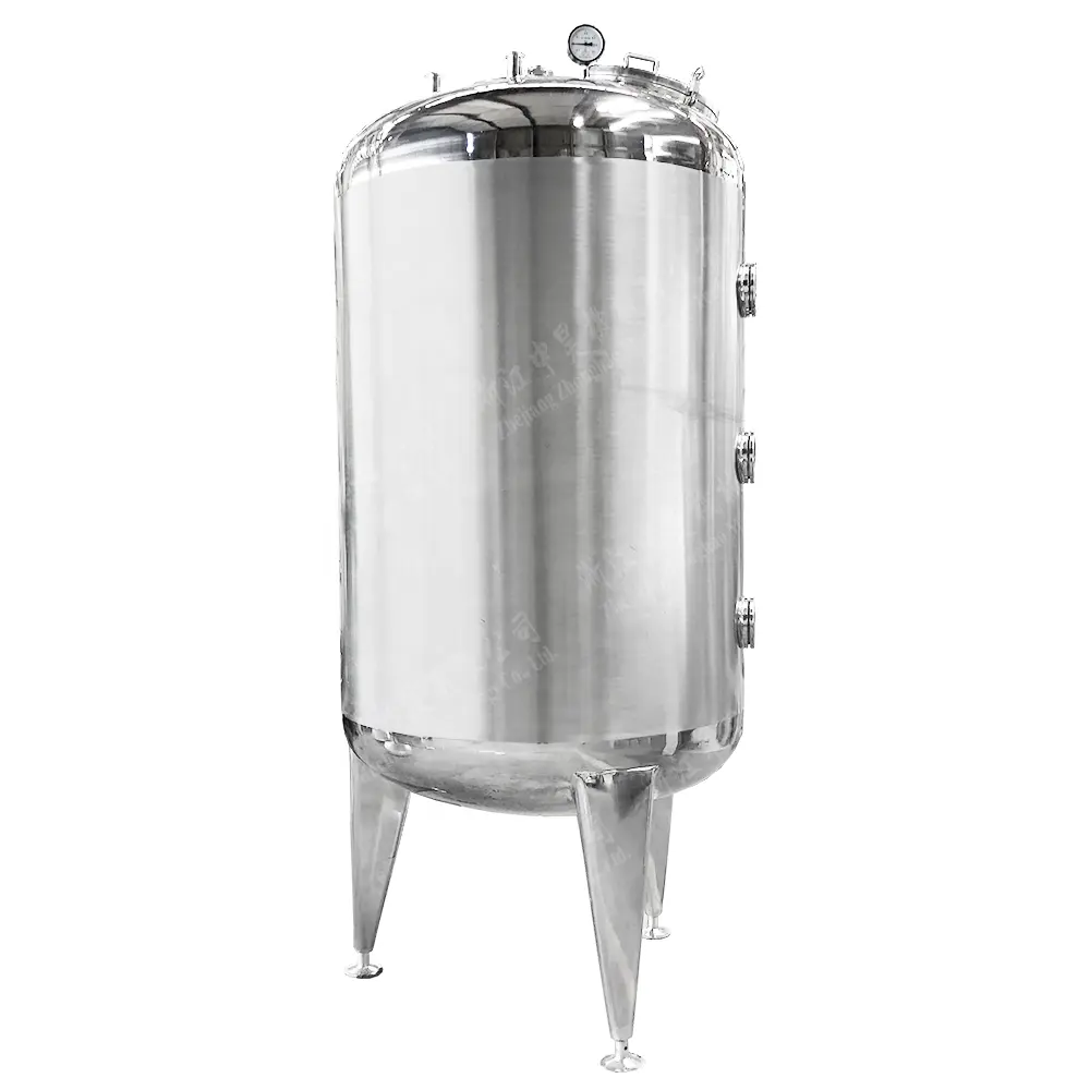 stainless steel food grade Industrial chemical vertical water storage tank single layer for wine carbonated drink