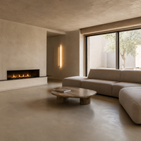 Microciment, revêtement mural et de sol sans joint, peinture décorative en béton pour intérieur, imperméable, finition lisse, salon, chambre, salle de bain