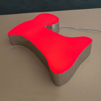 Lettres Led personnalisées en acier inoxydable, résine époxy, imperméables, canal