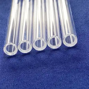 HUOYUN filtro UV tubo de vidrio de cuarzo 100mm-2500mm longitud SiO2> 99.99% material tubos de cuarzo de gran diámetro