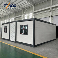 Casa Modular Prefabricada Económica ZYBOX de Techo Plano de 20 pies, Casa Contenedor Expandible de Lujo de 40 pies con Baño para los Mercados de EE. UU. y Australia