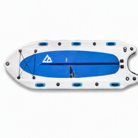 SUP gonflable robuste de 12,5 pieds, 20 cm d'épaisseur, extra large, kit complet avec pompe et pagaie pour 3 personnes