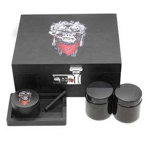 Stash box combo kit Extra large stash box Wooden Storage box with Rolling Tray black Herb Grinder Smoking Accessories Organizer
