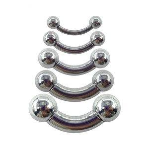 <span class=keywords><strong>Piercing</strong></span> de acero inoxidable de gran tamaño para ceja, barra curva tipo banana, para labio, tragus, oreja, pezón, joyería corporal - Product Image 2