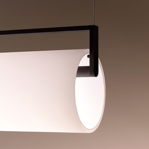 Europe Light Art Iron Round <b>Tube</b> Chandelier for Tea Room Study Office Bar Long Restaurant Pendant Lamp HM-JG-092P Minimalist Han - Product Image 4