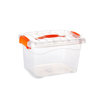 Contenedores de Almacenamiento de Plástico PP con Tapa, Cajas de Almacenamiento Rectangulares para Hogar, Oficina, Aula, Gabinete