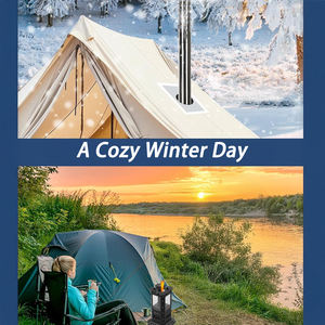 Chimeneas portátiles de pozo de fuego de acero inoxidable 430 para estufa de Camping, producto de venta de <span class=keywords><strong>pellets</strong></span> de madera sin humo - Product Image 5