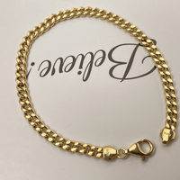 Cadena Cubana de Oro Real de 18K, Sello AU750, Ancho de 4.2/5.4mm, Longitud Personalizada, Pulsera y Collar para Hombre y Mujer