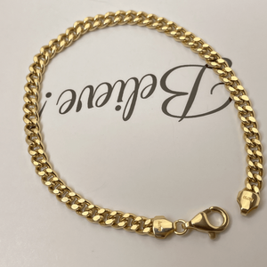<span class=keywords><strong>Cadena</strong></span> Cubana de Oro Real de 18K, Sello AU750, Ancho de 4.2/5.4mm, Longitud Personalizada, Pulsera y Collar para Hombre y Mujer - Product Image 4