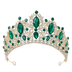 Nuevo diseño colorido Rhinestone aleación nupcial pelo corona reina desfile fiesta <span class=keywords><strong>boda</strong></span> Tiara corona <span class=keywords><strong>para</strong></span> mujer - Product Image 4