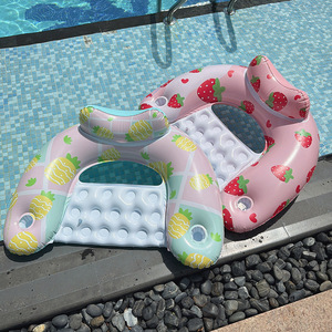 Inf Kelukeya <b>Inflatable</b> Strawberry U Shaped <b>Float</b> Pool Lounger Adult Swimming Ring PVC Unisex Water Lounge Chair - Product Image 2