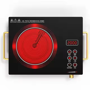 Table de cuisson à induction 2200W en gros SKD, cuisinière électrique numérique électromagnétique, réchaud infrarouge en cristal - Product Image 1