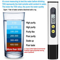 Testeur numérique portable de TDS, stylo de détection de la qualité de l'eau numérique pour la mesure du TDS en ppm de l'eau
