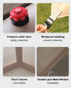 Tente gonflable <span class=keywords><strong>de</strong></span> luxe maison Triangle dôme air tente Support personnalisation grand espace adapté au Camping en plein air multiple - Product Image 4