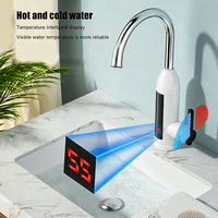 Chauffe-eau sans réservoir 3300W, chauffe-eau rapide avec affichage numérique ElD pour cuisine et salle de bain, robinet chauffe-eau