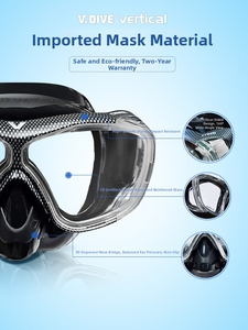 V.DIVE Professionelle AOW Tauchmaske Schnorchelmaske Wasserdicht Beschlagfrei Gummi Gehärtetes Glas Linse für Tiefseetauchen Kurzsichtungsgeeignet - Product Image 3