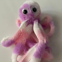 Jouet à mâcher en fausse fourrure pour animaux de compagnie, motif pieuvre et chat de dessin animé, peluche pour l'auto-entretenement et le soulagement de l'ennui