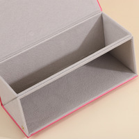 Étui de voyage pliable en cuir PU à 2 emplacements pour lunettes de soleil, organisateur portable rigide pour lunettes, avec logo personnalisé, multiples compartiments de rangement