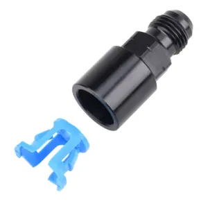 Aluminium Black Oxidation 6AN AN6 Male to 5/16" 3/8" SAE Quick-Disconnect Female Push-On EFI Fitting Connector Oil Fuel Adapter