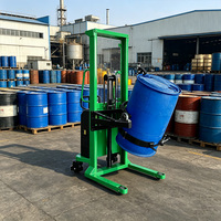 Transpalette numérique semi-électrique pour fûts, capacité 450 kg, capteur de poids, dosage de précision, élévateur rotatif pour fûts d'huile
