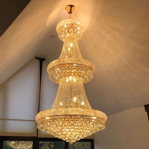 <span class=keywords><strong>Lustre</strong></span> Empire <span class=keywords><strong>en</strong></span> <span class=keywords><strong>Cristal</strong></span> Long à Télécommande pour Plafond Haut, <span class=keywords><strong>Grand</strong></span> Luminaire de Luxe pour Hôtel et Salle de Mariage - Product Image 4