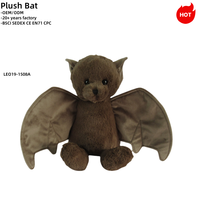 Échantillon en 3 jours Poupée réaliste en peluche pour chauve-souris noire et brune pour Halloween Animal en peluche d'horreur pour enfants