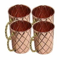 Ensemble de gobelets en cuivre avec carafe, verres à eau en cuivre, verres à boire en cuivre, ensemble de tasses à thé arabes en métal