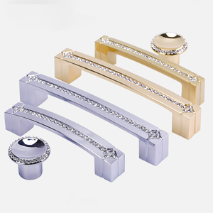 BAOCHUN 5 Inch <strong>Gold</strong> Rhinestone Kitchen Handles Cabinet Knobs Crystal <strong>Drawer</strong> <strong>Pulls</strong> - Product Image 3