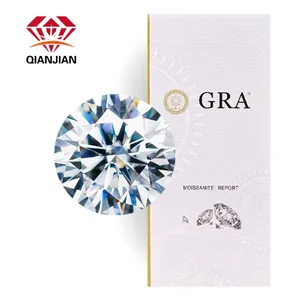 2-6mm Round Shape Moisanite Wholesale Price Synthetic Loose Gemstone White D Color Moissanite Diamond