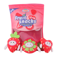 D KING Jouets interactifs et de mouvement pour animaux de compagnie 2 en 1 peluche noix sac à collation nourriture chien jouet grinçant