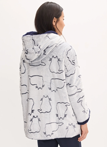 Premium Unisex Sherpa Fleece Jacket Luxury <strong>House</strong> <strong>Coat</strong> Hooded Collar Customizable Winter Season Flannel Pajamas for <strong>Ladies</strong> - Product Image 6