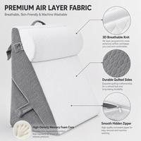Coussin triangulaire pour lit avec mousse à mémoire de forme, idéal après une opération, reflux acide et soulagement de la douleur, housse amovible et lavable, directement de l'usine, OEM