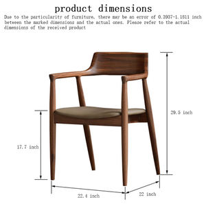 Nordic Modern Design Solid Wood <strong>Dining</strong> <strong>Chair</strong> with Armrests Minimalist Home and Hotel Reception <strong>Chair</strong> - Product Image 6