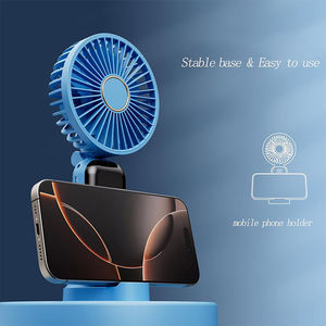 Ventilateur portable rechargeable USB 3-en-1 avec affichage numérique 5 vitesses, ventilateur de cou et de bureau pliable pour la maison et la voiture - Product Image 5