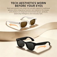 Lunettes IA 4K mains libres avec lentilles photochromiques, double commande (voix et tactile), étui de chargement magnétique pour le voyage, reconnaissance en temps réel 8MP