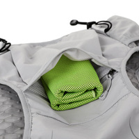 Chaleco de Hidratación Deportivo Moderno, Ligero, Transpirable, Unisex, Antirrobo, para Correr por Senderos, con Cierre, de Nailon y Poliéster, 36-57L