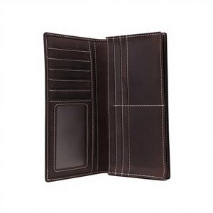 Stylish Vintage Men's Short <b>Wallet</b> Premium Quality Genuine Leather with Polyester Lining Open Closure <b>RFID</b> Customizable Logo - Product Image 1