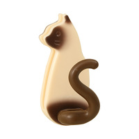 Patère murale adhésive en plastique motif chat de dessin animé, à décoller et à coller, pour la maison, la salle de bain et la cuisine