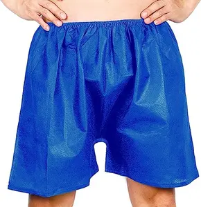 100 Pcs Descartáveis Shorts Exame Médico Do Paciente Desgaste Curto Não Tecido com Cintura Elástica Unisex Shorts Para Spray Tan Spa