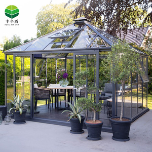 Serre de jardin en verre commerciale, mini serre de jardin en verre, serre extérieure en métal et aluminium, serre utilisée à vendre - Product Image 2