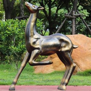 Fábrica al por mayor Ventas de productos al contado Posición dorada Madre Ciervo Mujer Ciervo Estatua Animal Escultura - Product Image 2