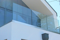 Système de garde-corps en verre sans cadre Tanlong Contemporary U Channel pour balustrades carrées