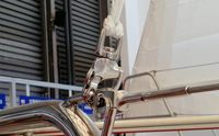 Manille à cliquet fixe en acier inoxydable 316 avec goupille à dégagement rapide pour halyard de spinnaker de voilier