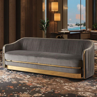 Ensemble de canapés en velours modernes de haute qualité Meubles de salon d'intérieur confortables avec canapé sectionnel de loisirs