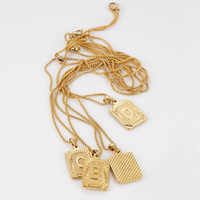 Collier avec pendentif initial en acier inoxydable plaqué or 18 carats, médaillon alphabet soleil A-Z, bijoux personnalisés pour femmes et hommes