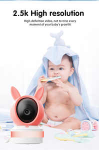 Nouvelle caméra de surveillance pour bébé Tuya 4MP sans fil avec vision nocturne, lecture de 8 berceuses, étanche IP65, grand écran IPS HD de 5,5 pouces - Product Image 4