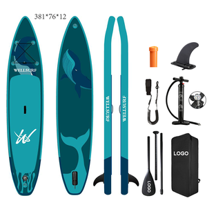 12'6 381cm Double Layer PVC Material Drop Stitch Race Sup Board <b>Inflatable</b> Racing Surfboard BOONIE BEARS 12'6 <b>Inflatable</b> Double - Product Image 6